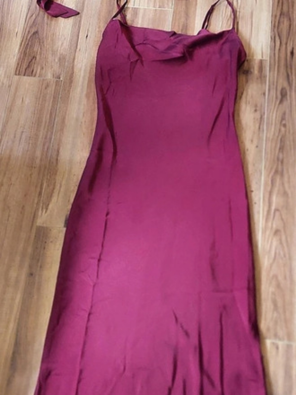 Simple Retro Sexy Red Slip Dress